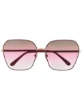 TOM FORD Eyewear oversized-frame gradient sunglasses - Red