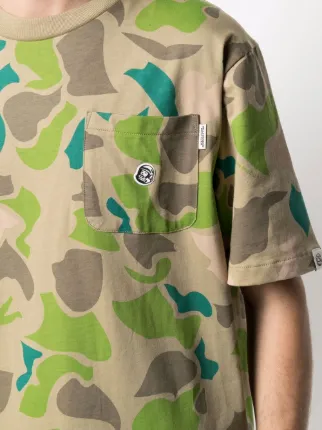 camouflage-print cotton T-shirt展示图