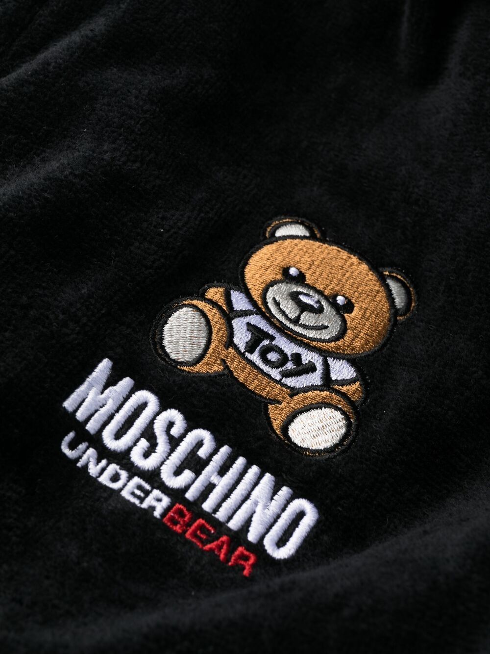 фото Moschino халат с вышивкой underbear teddy