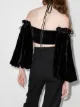 Sleeping with Jacques Bronte balloon sleeves cropped top