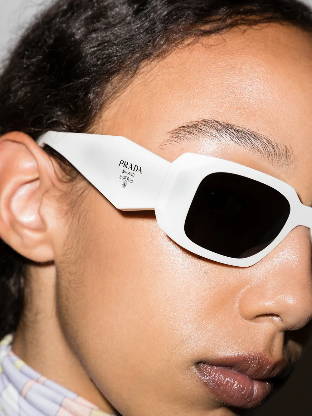 Prada Eyewear transparent-frame Logo Sunglasses - Farfetch