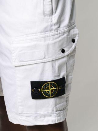 logo-appliqué knee-length shorts展示图