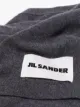Jil Sander logo patch knitted scarf