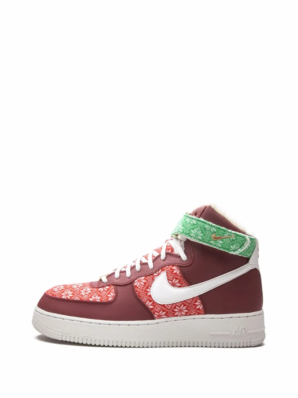 Shop Nike Air Force 1 High "nordic Christmas" Sneakers In Rot