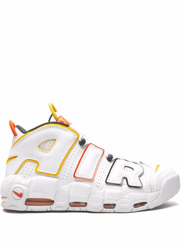 Custom Nike Air More Uptempo White Red Yellow For Sale – Sneaker Hello