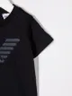 Emporio Armani Kids playera con logo estampado
