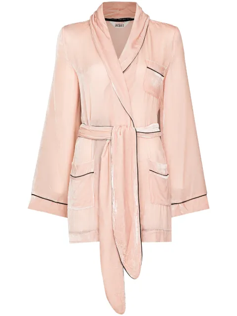 Sleeping with Jacques Bon Vivant velvet-effect robe