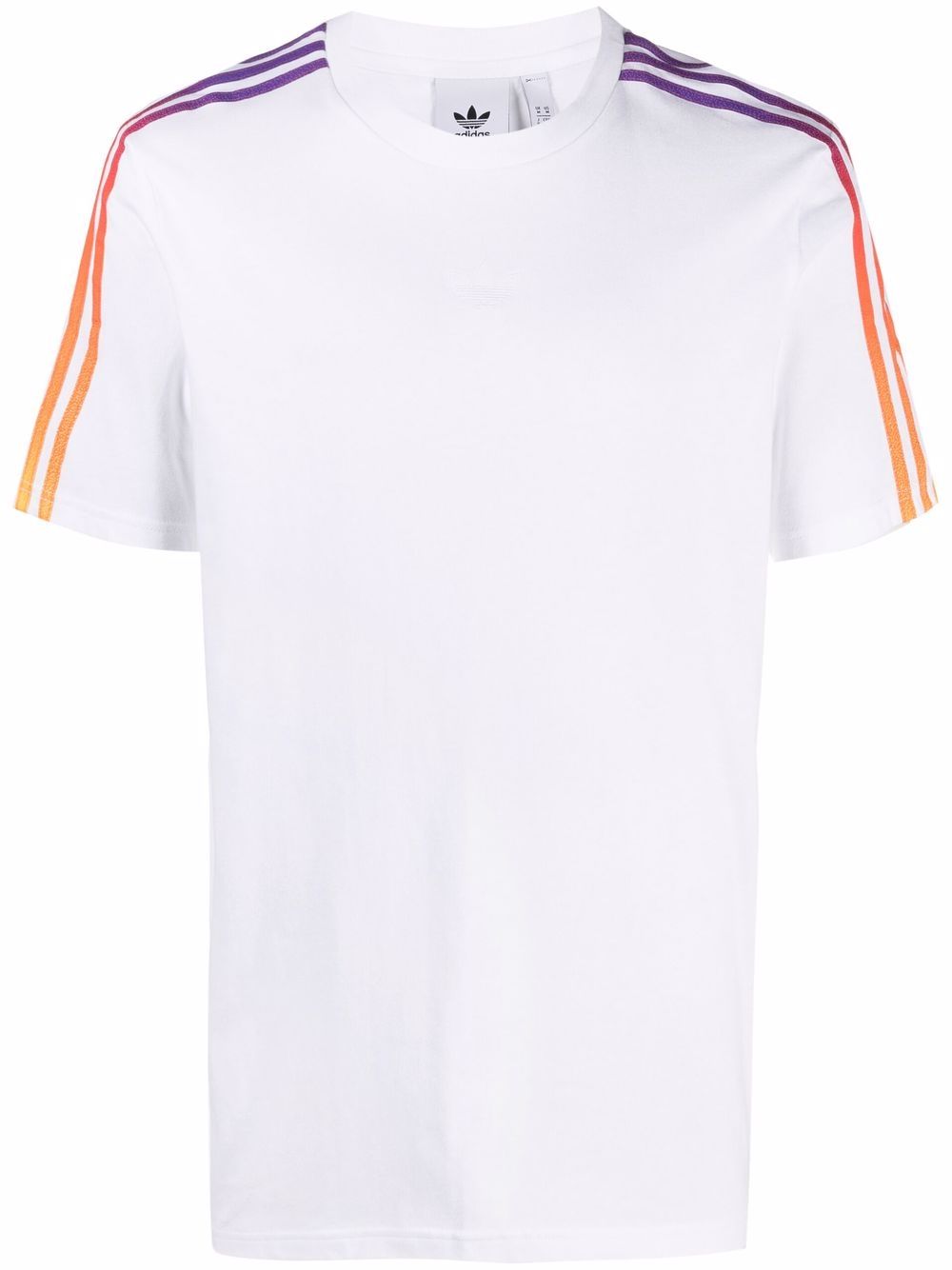 Adidas Originals Stripe Detail Round Neck T-shirt In White