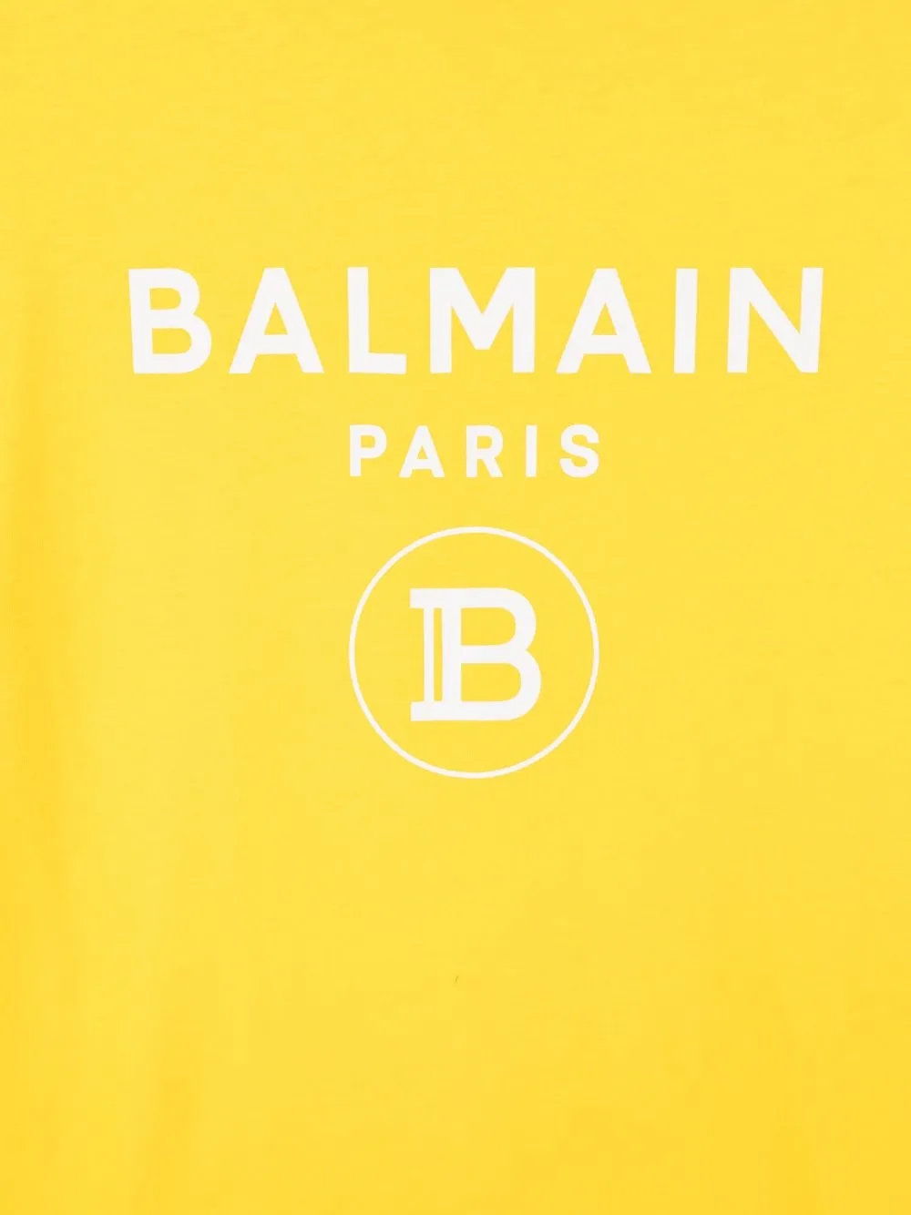 Shop Balmain Teen Logo-print Cotton T-shirt In Yellow