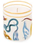 Seletti Snakes glass candle - White