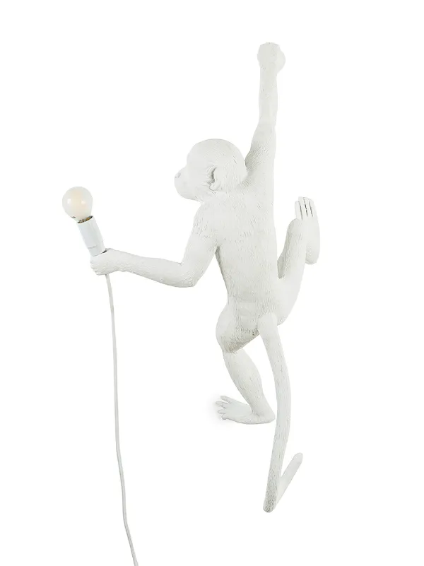 Luminaria macaco sentado branco – Saari Design