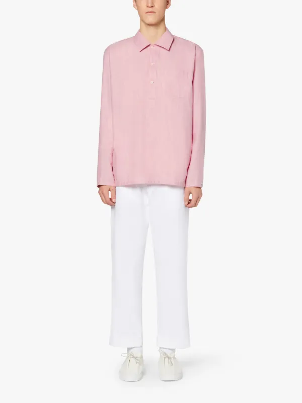 MILITARY Pink Cotton & Wool Shirt | GSM-201