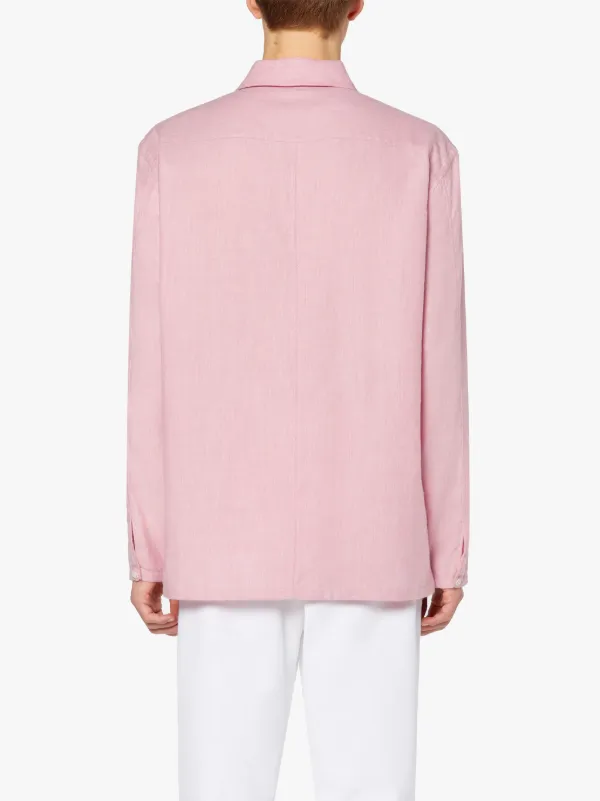 MILITARY Pink Cotton & Wool Shirt | GSM-201