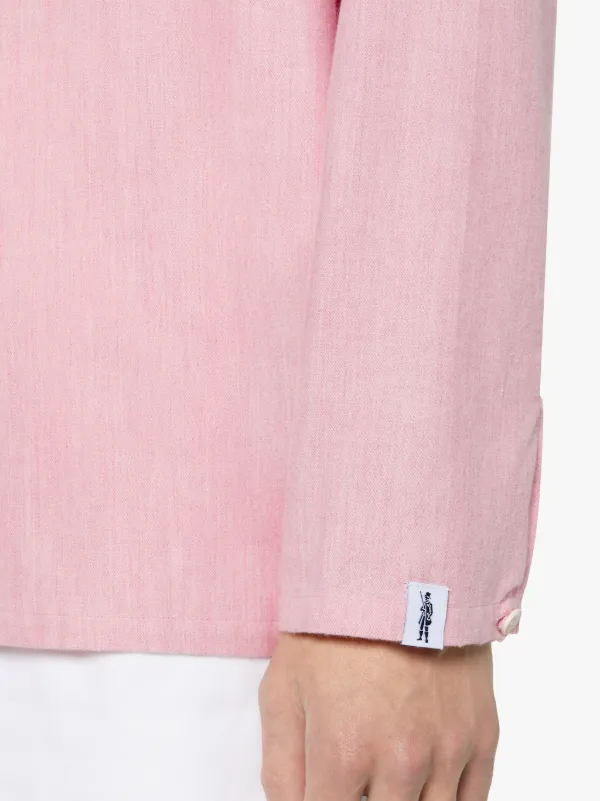 MILITARY Pink Cotton & Wool Shirt | GSM-201