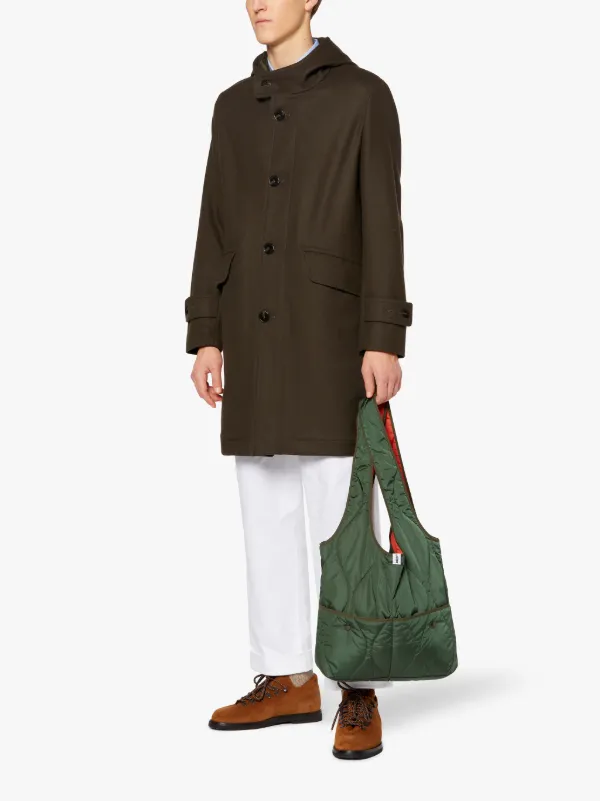 Green x Orange Quilted Nylon Market Bag | ACC-BA01