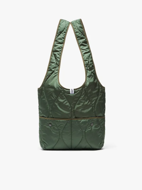 Green x Orange Quilted Nylon Market Bag | ACC-BA01