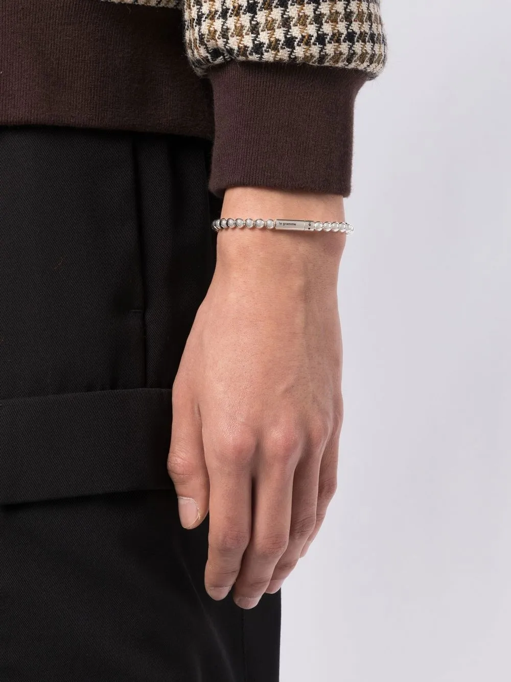 Le Gramme Kralenarmband - Zilver