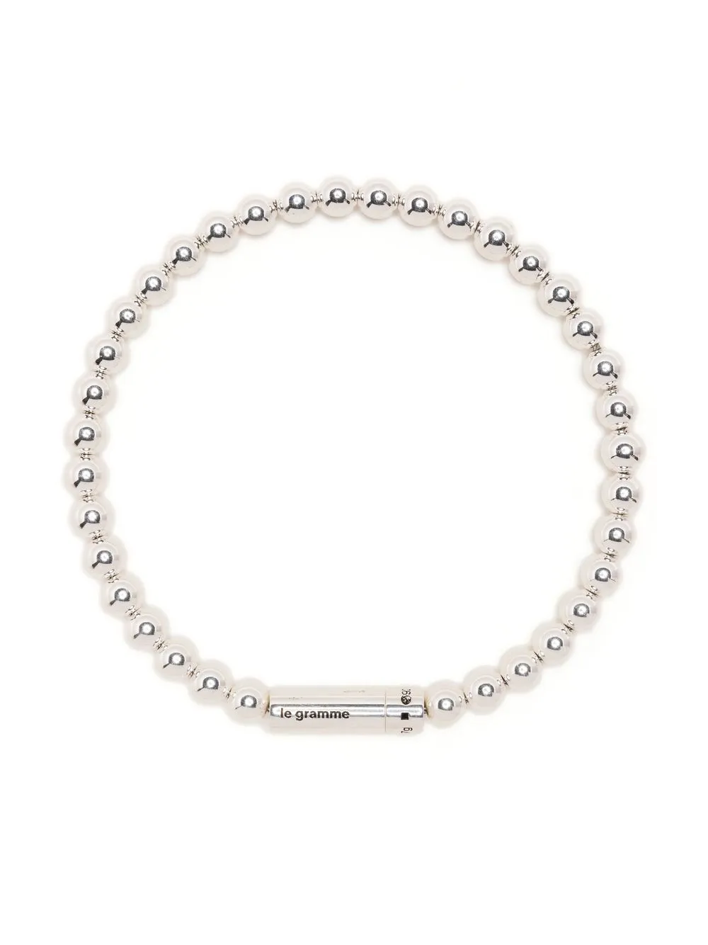 

Le Gramme pulsera con cuentas - Plateado