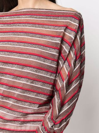 striped-print dolman jumper展示图