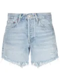 AGOLDE Parker high-waisted denim shorts - Blue