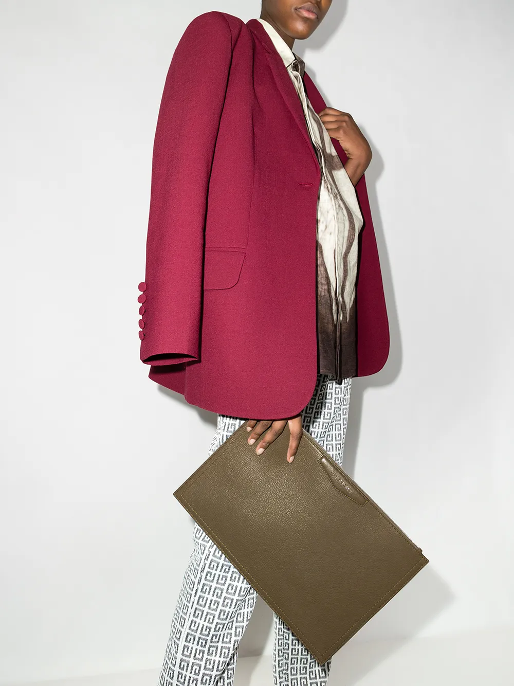 Image 2 of Givenchy Antigona leather clutch bag