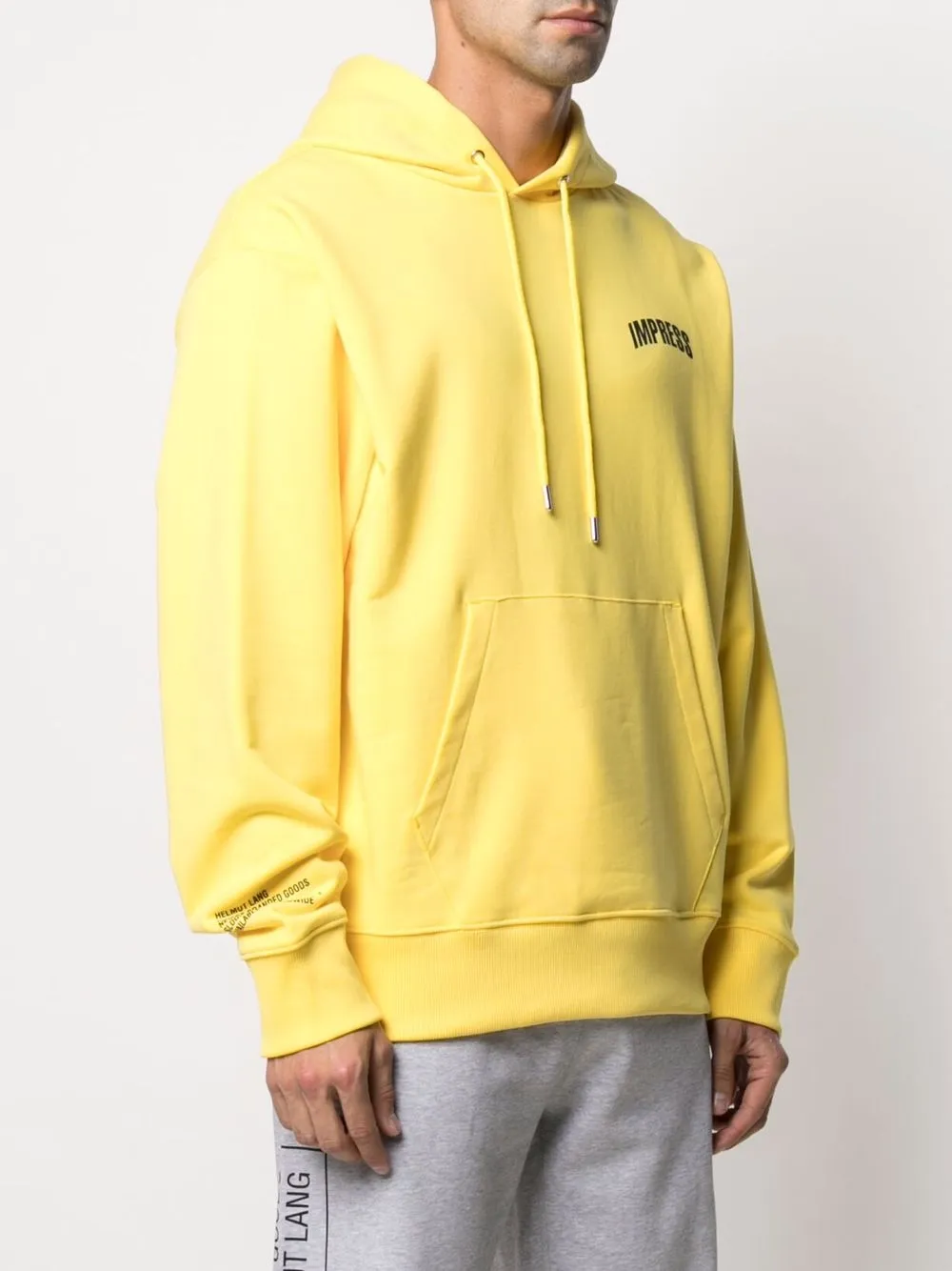 Helmut Lang Hoodie met tekst Geel