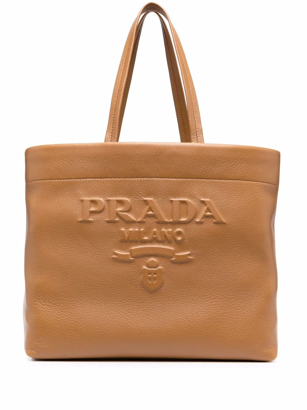 prada embossed logo handbag