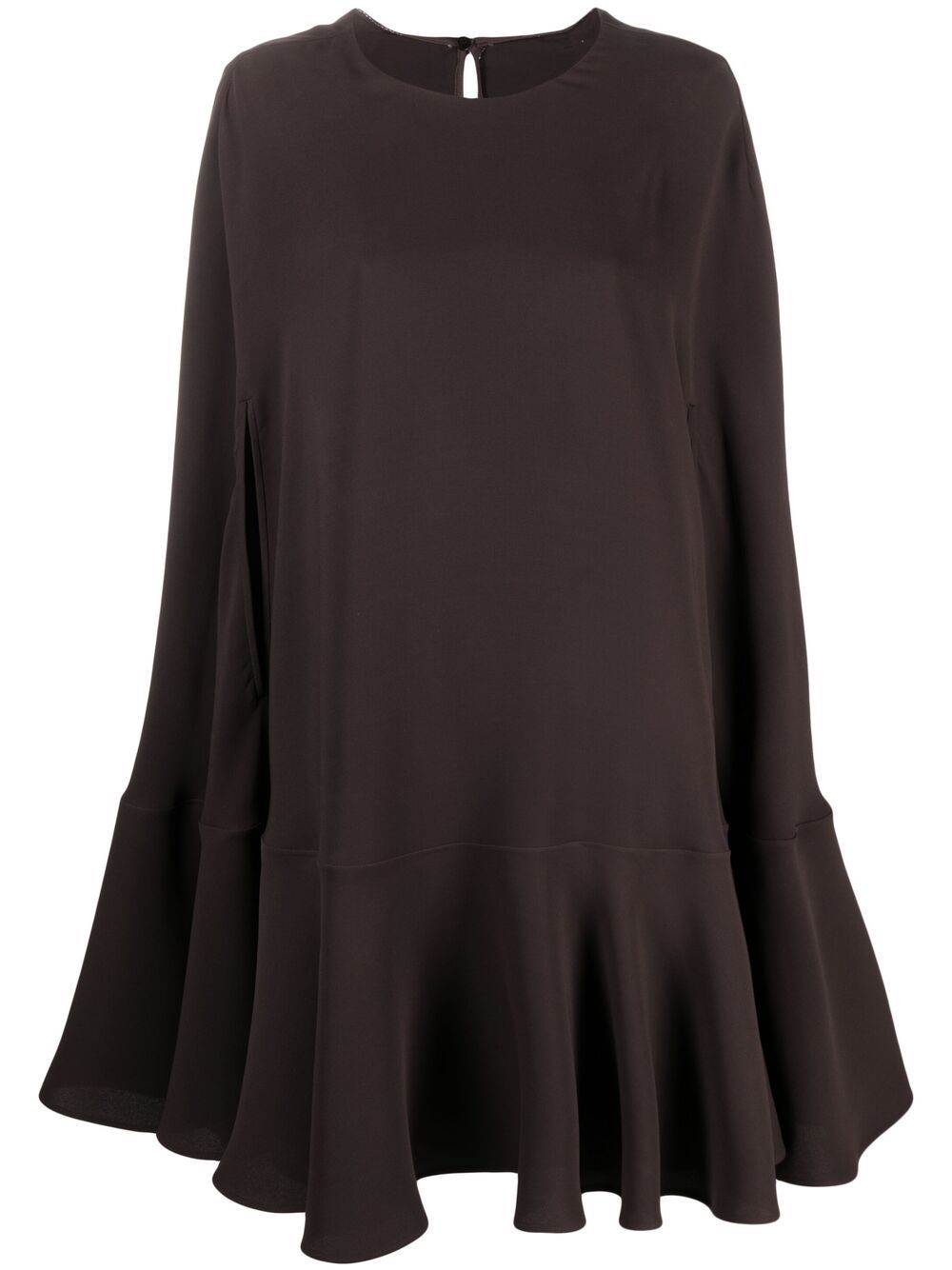 

Valentino silk cape dress - Brown