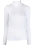 Raf Simons logo-embroidered roll neck top - White