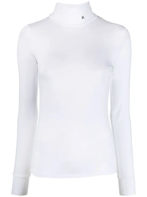 Raf Simons logo-embroidered roll neck top