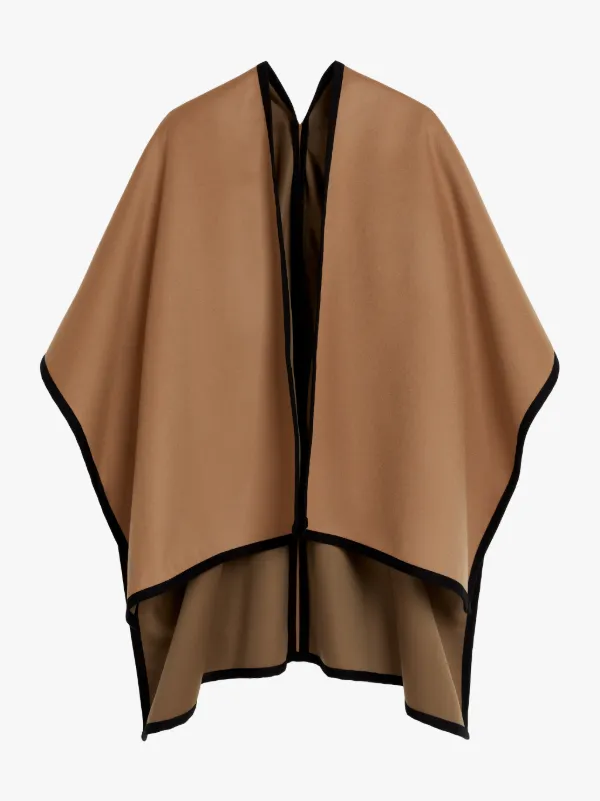 AINSLEY Camel Storm System Wool Cape | LMB-002