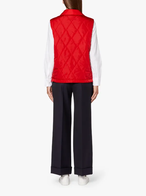 ANNABEL Red Nylon Liner Vest | LQV-005