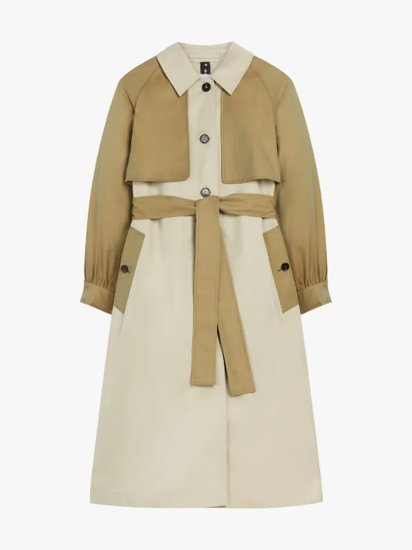 AYLA Sand Cotton Trench Coat | LMT-004