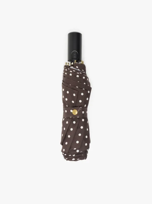 AYR Brown Polka Dot Automatic Telescopic Umbrella | ACC-027