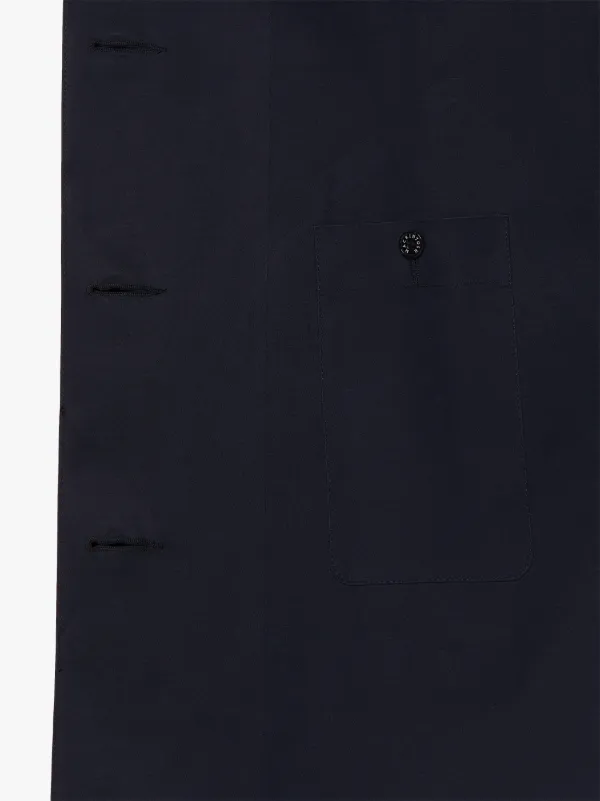 BANTON Navy Bonded Cotton Coat | LR-1032