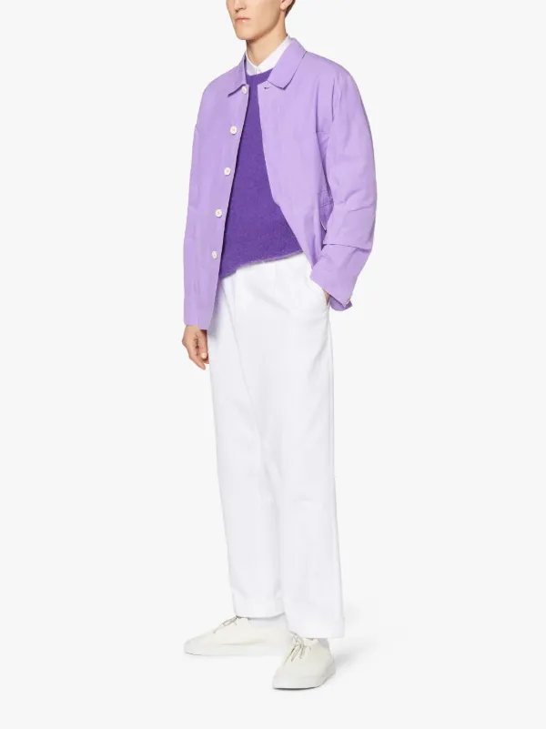 DRIZZLE Lilac Dry Waxed Cotton Chore Jacket | GMM-207