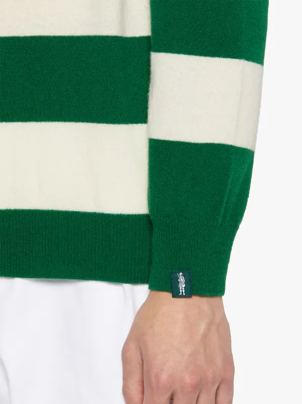 Green Wool Knitted Rugby Shirt | GKM-202