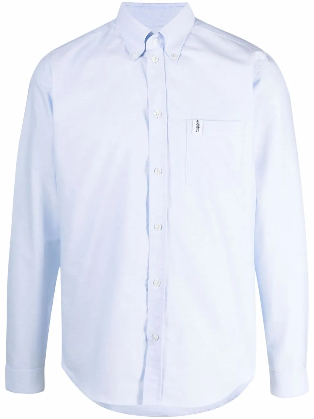 long-sleeve button-fastening shirt