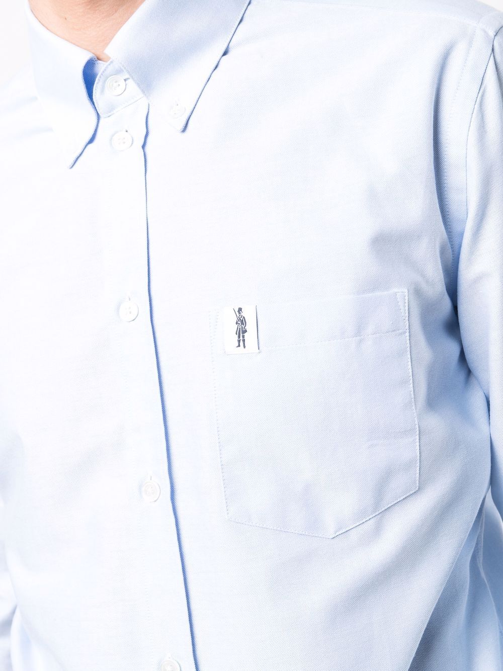 Shop Mackintosh Long-sleeve Button-fastening Shirt In Blau