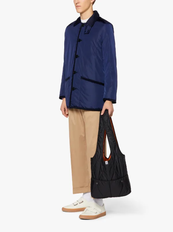 Black x Orange Quilted Nylon Market Bag | ACC-BA01