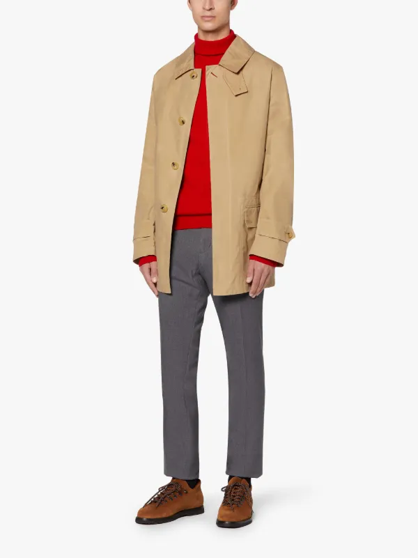 TORRENTIAL Beige Dry Waxed Cotton Raincoat | GMM-206