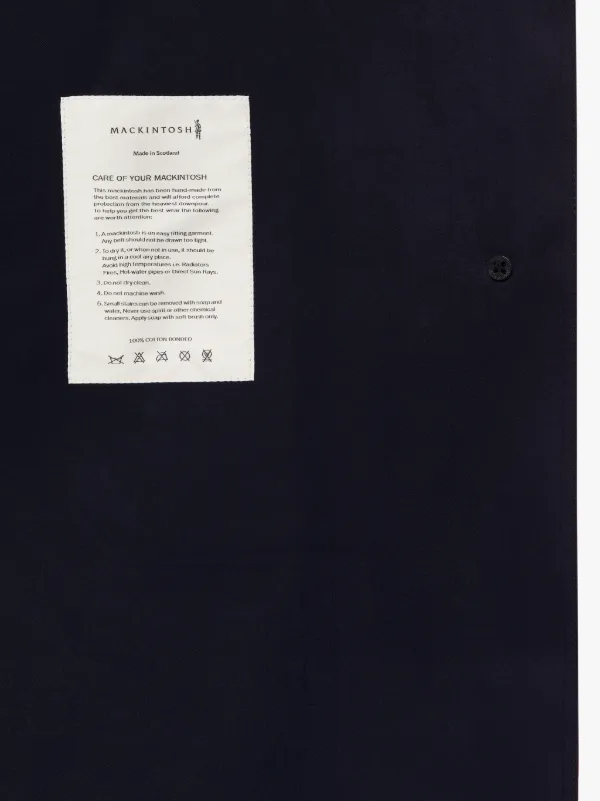 WATTEN Navy Bonded Cotton Hooded Coat | LR-1023