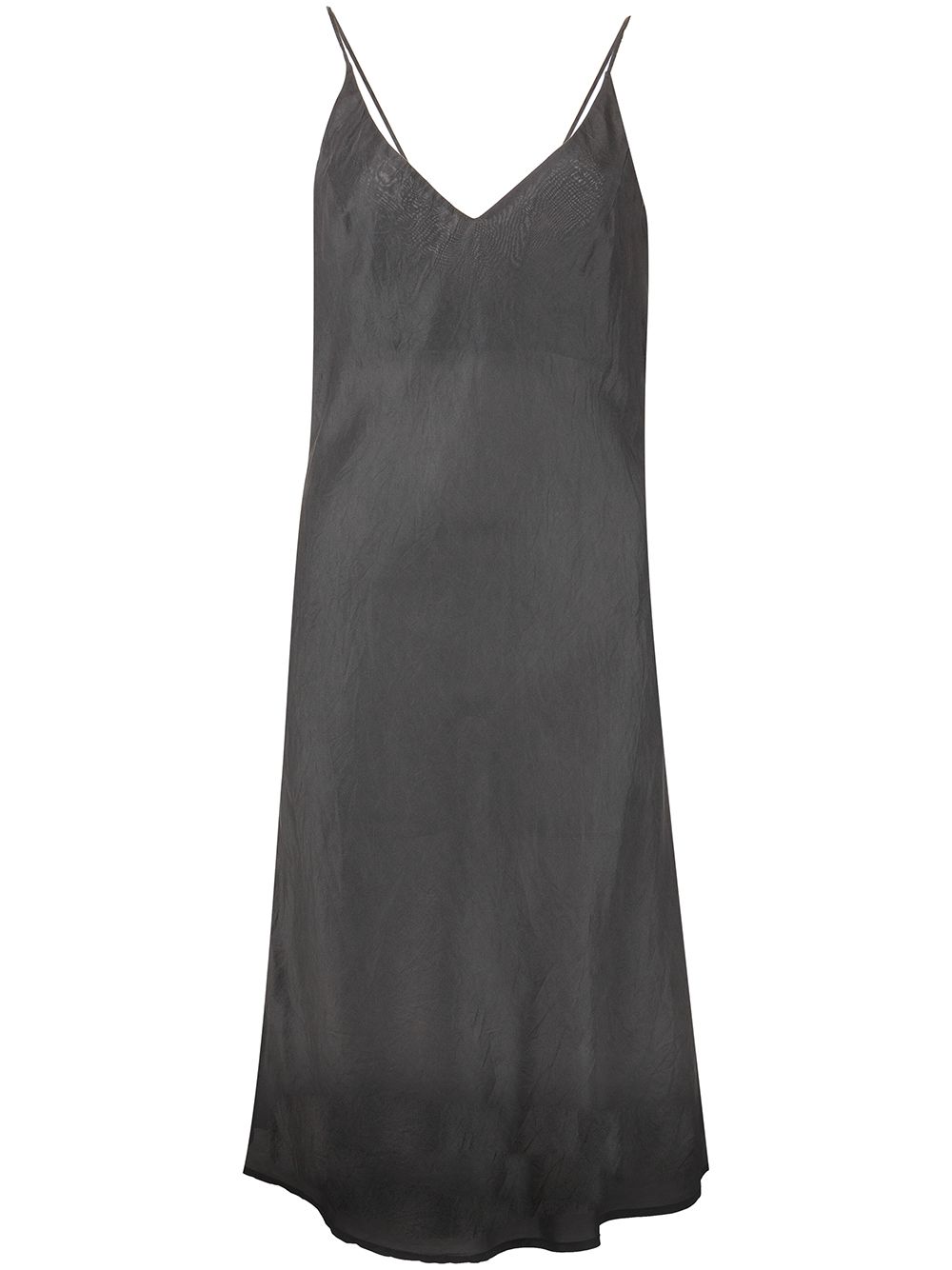 Marc Le Bihan V-neck Silk Dress In Grey