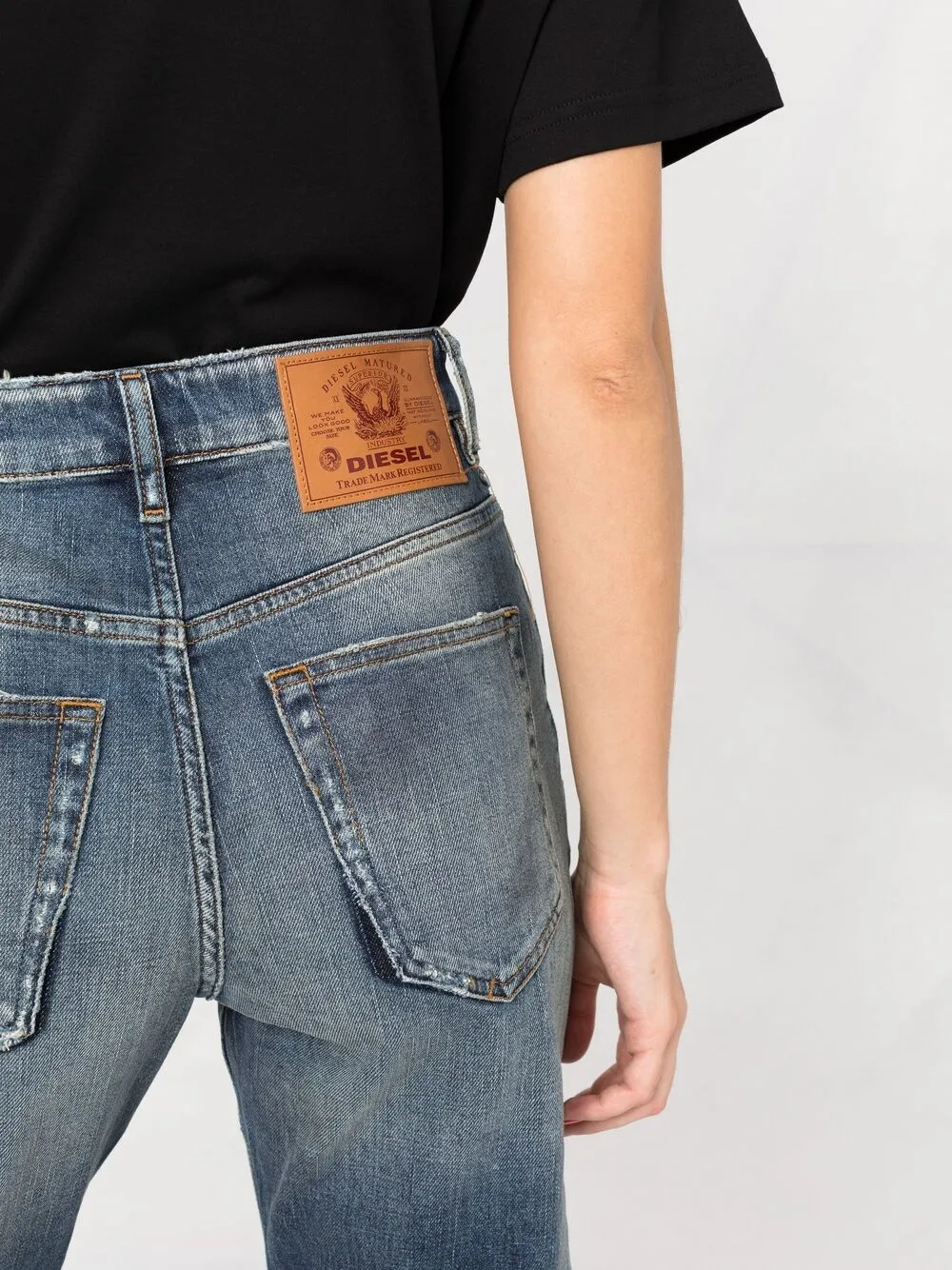 фото Diesel укороченные джинсы с завышенной талией