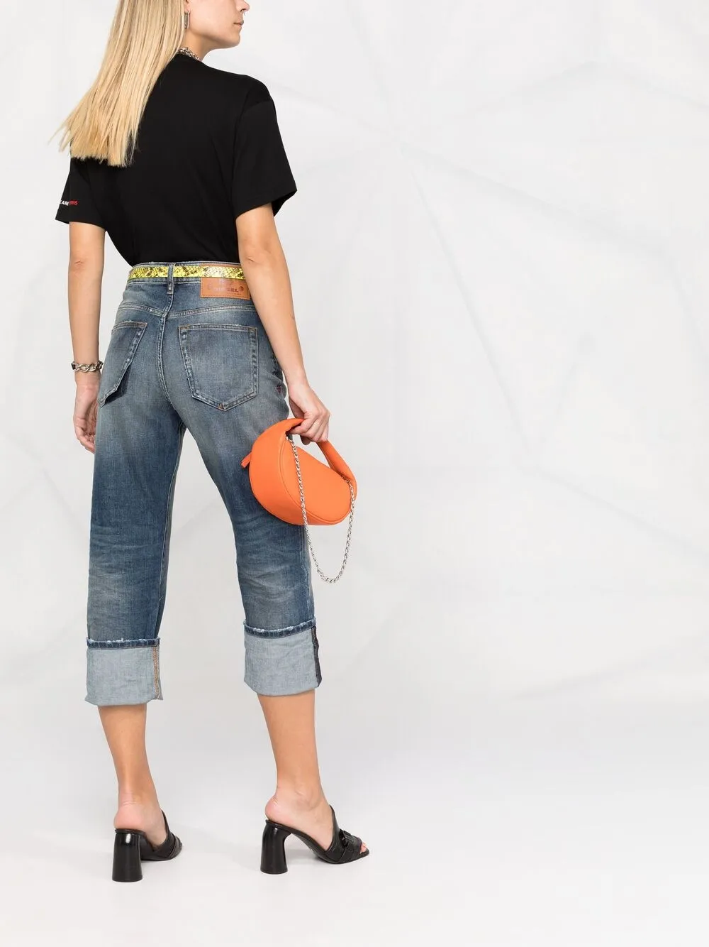 фото Diesel укороченные джинсы с завышенной талией