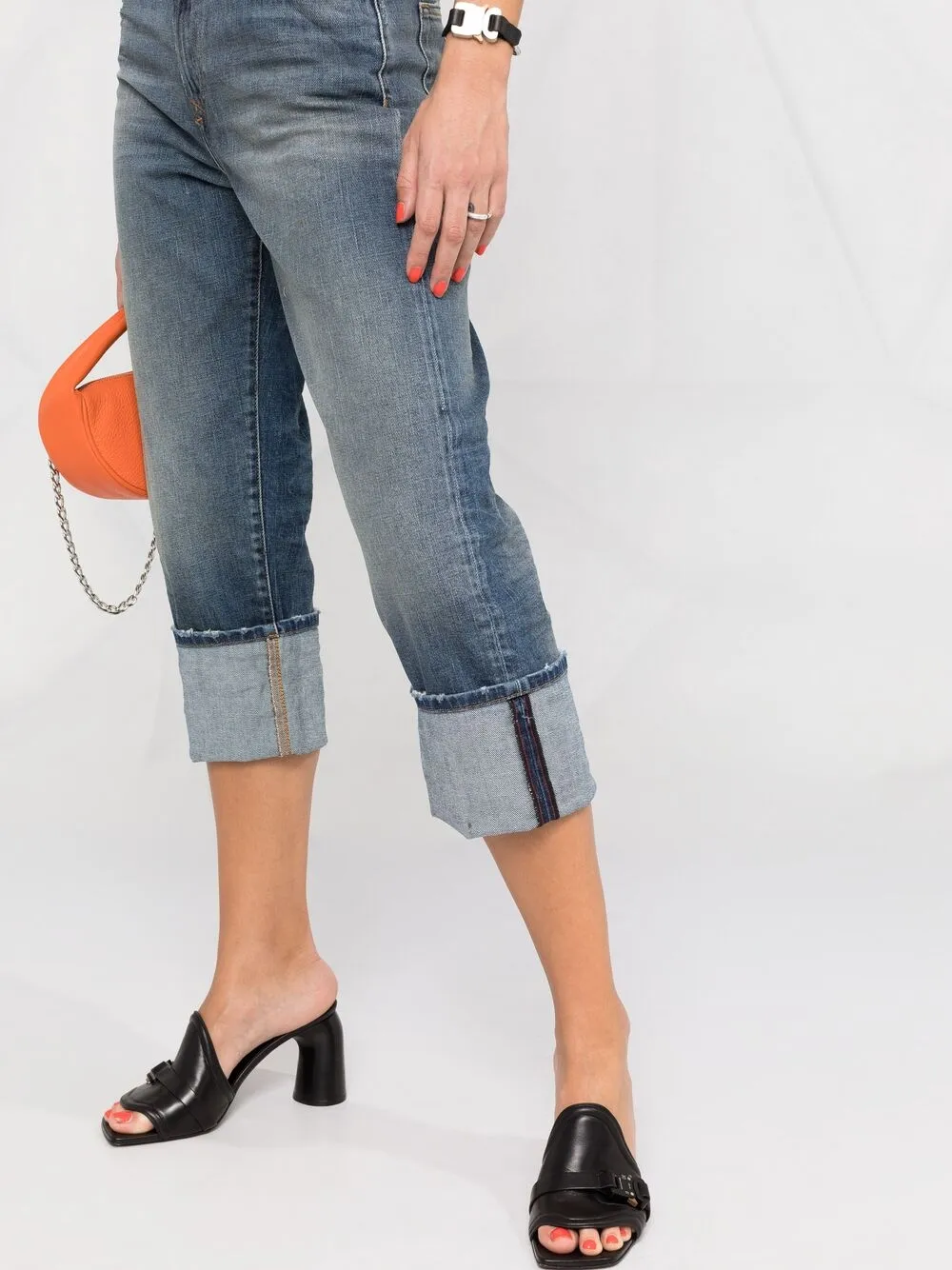 фото Diesel укороченные джинсы с завышенной талией