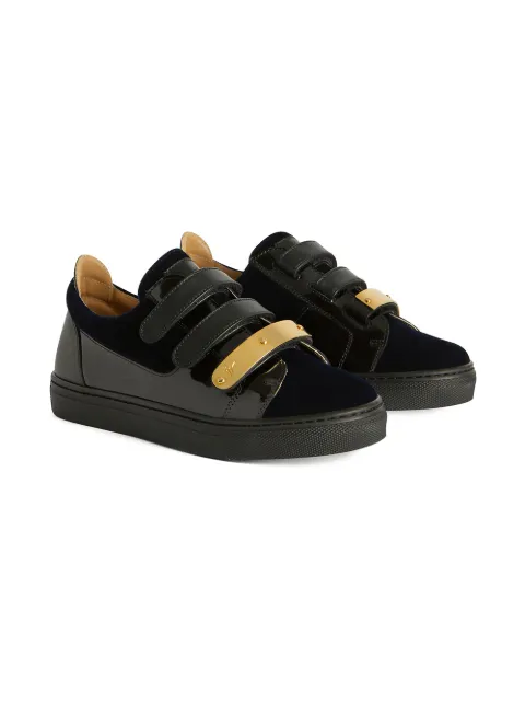 Giuseppe Junior Jody Jr velvet-detail low-top sneakers