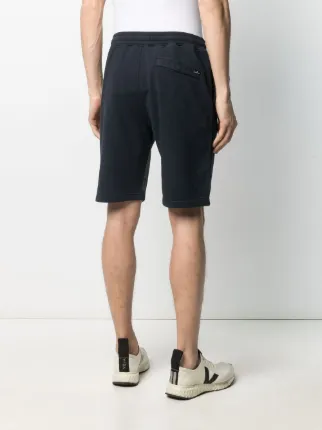 graphic-print cotton track shorts展示图