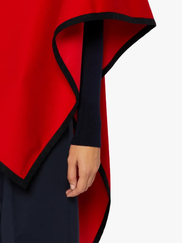 AINSLEY Red Storm System Wool Cape | LMB-002