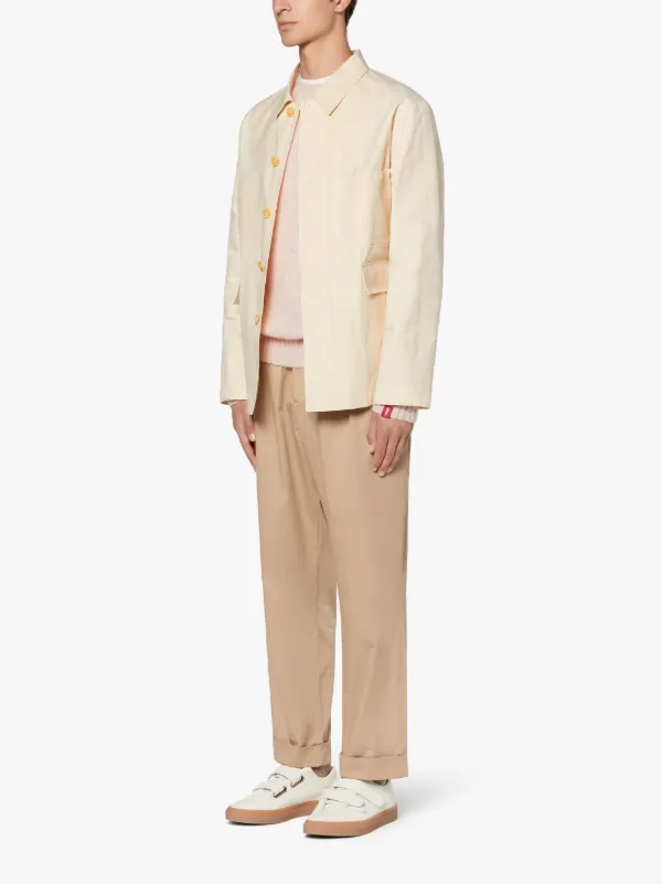 DRIZZLE Natural Dry Waxed Cotton Chore Jacket | GMM-207